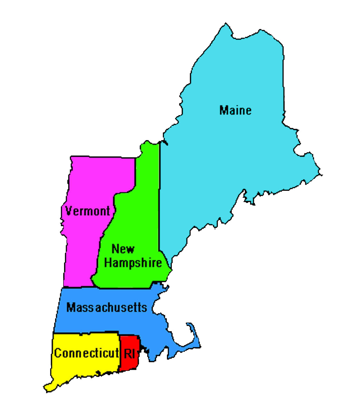 Top 93 Images Map Of New England States And Capitals Latest